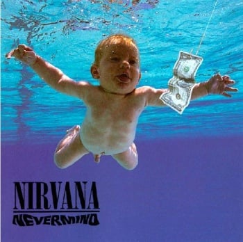 Cover of the album Nevermind, one of the most popular rock albums ever
