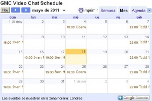 Video Chat Schedule