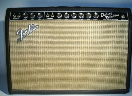 a Fender blackface deluxe reverb amp