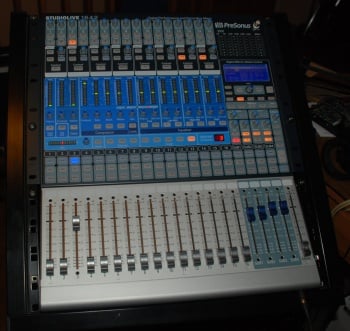 StudioLive on top of a standard rack-unit
