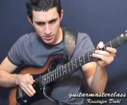 Kris performing a Whammy bar harmonic