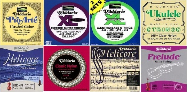 some string packages to show you the variations of strings in the D'Addario sortiment