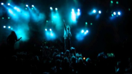 In Flames performing live
